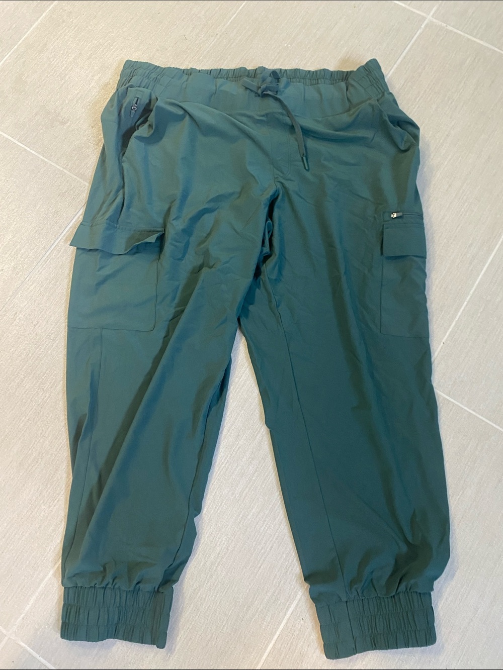 Women's Jogger Pants with Drawstring Waist - Deep Teal Green